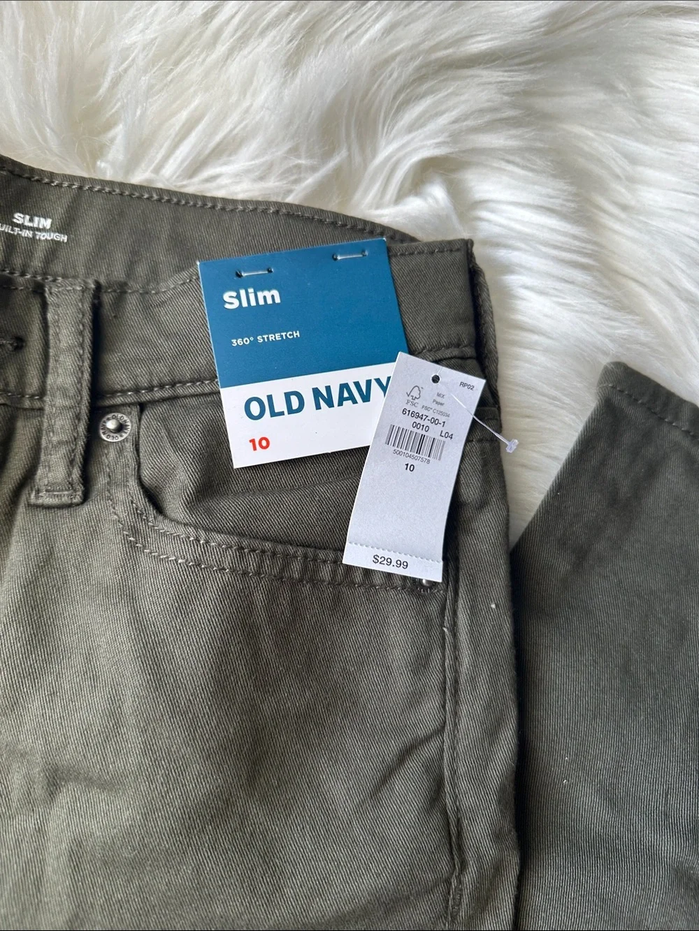 Brand New With Tags!Old Navy Boys Slim 360° Stretch Twill Pants